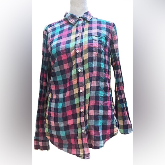 OLD NAVY RAINBOW 90’S FLANNELS SIZE S - Picture 2 of 4
